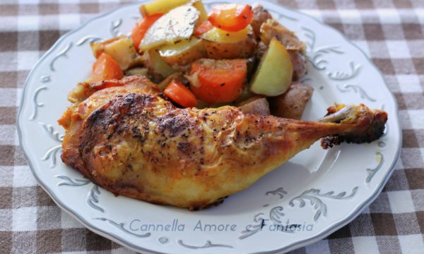 Pollo marinato alla greca al forno