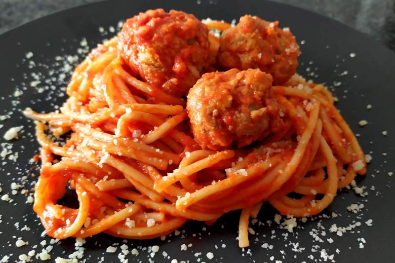 Spaghetti con polpette