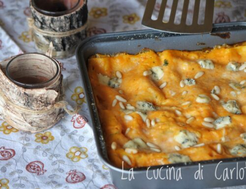 Lasagne con zucca e gorgonzola