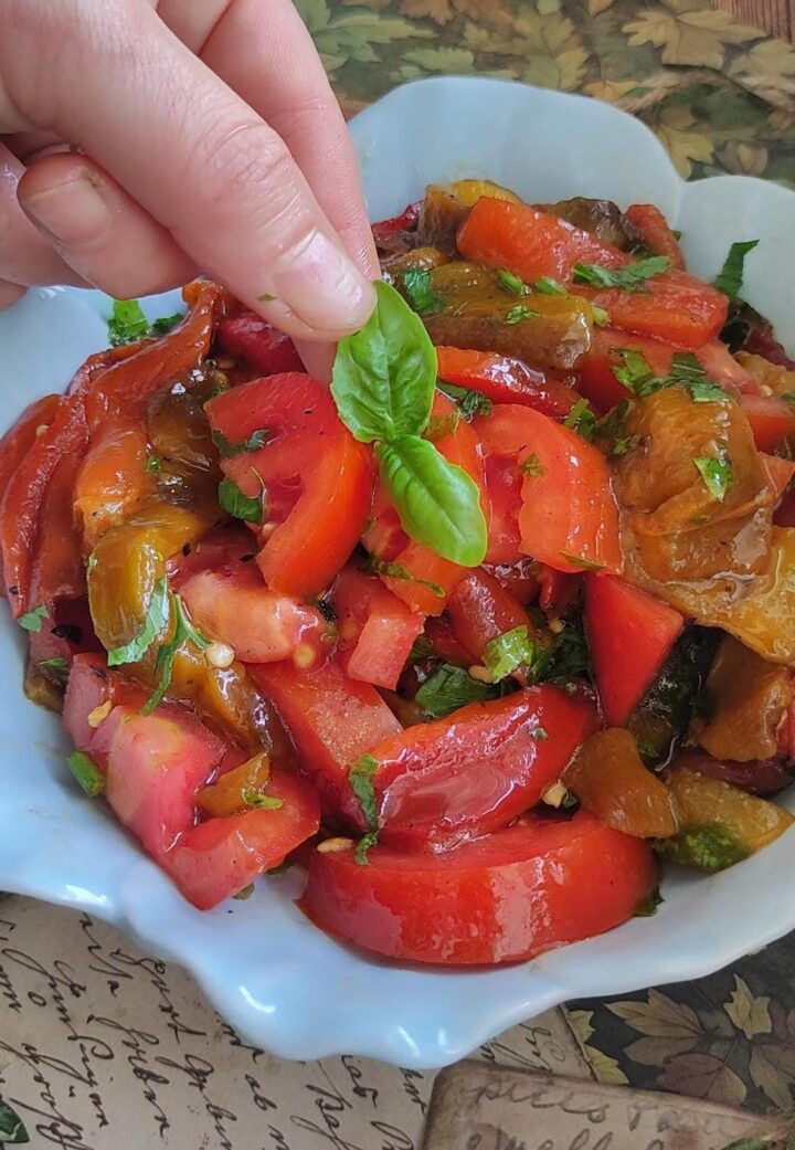 Peperoni arrostiti con i pomodori
