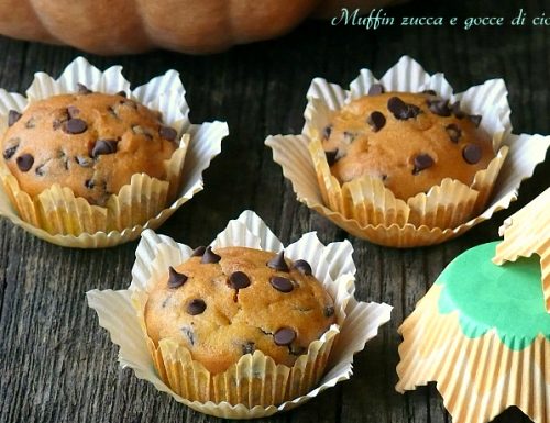 Muffin zucca e gocce di cioccolato
