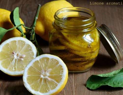 Limone aromatizzato conservato sott’olio
