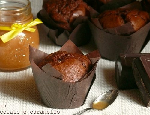 Muffin cioccolato e caramello