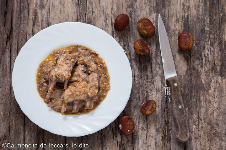 Costine di capriolo alle castagne