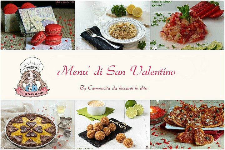 Menu di San Valentino ricette dall'antipasto al dolce