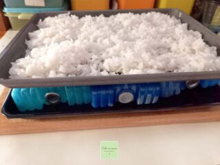 come raffreddare il riso senza usare acqua corrente