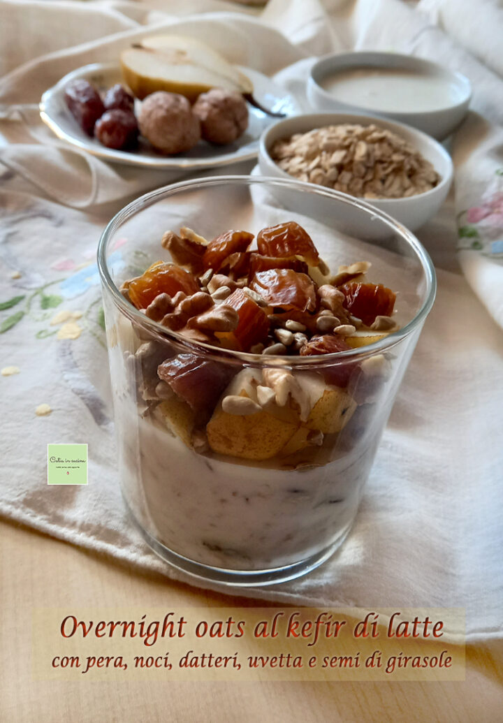 overnight oats al kefir di latte