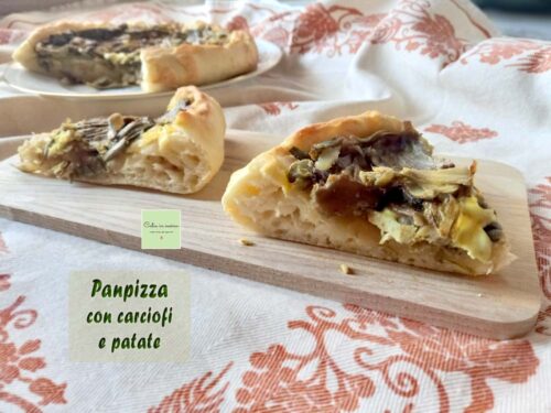 Panpizza con carciofi e patate