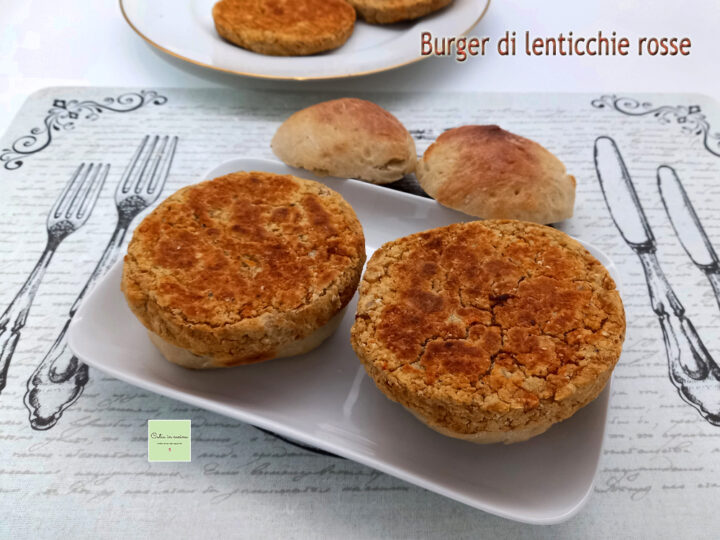 burger di lenticchie rosse decorticate