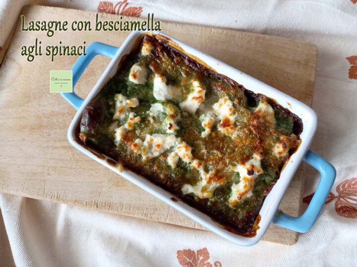 lasagne con besciamella verde e ricotta