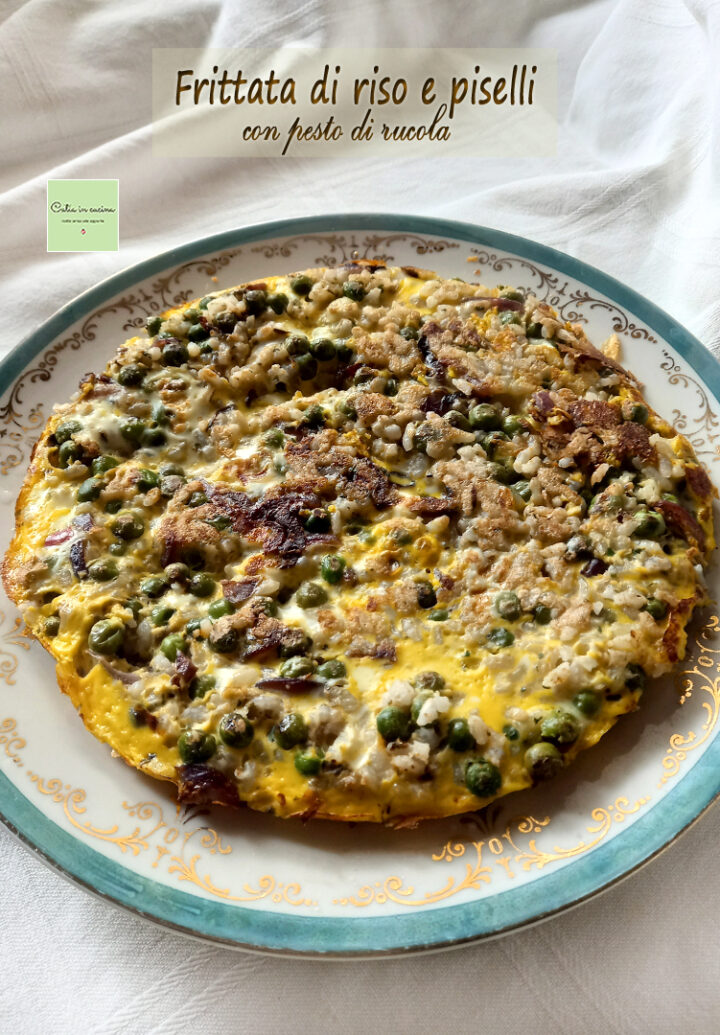 frittata di riso e piselli