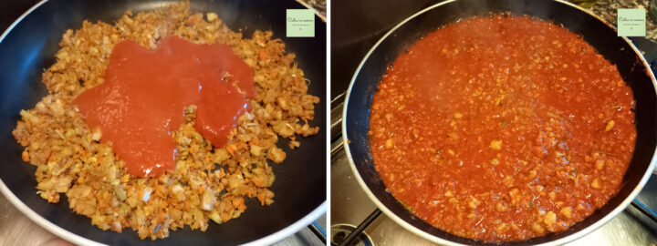 aggiungere la passata di pomodoro