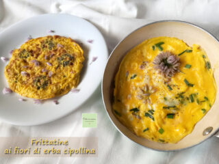 frittatine ai fiori di erba cipollina