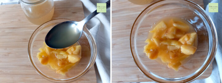 pesche allo sciroppo di sambuco