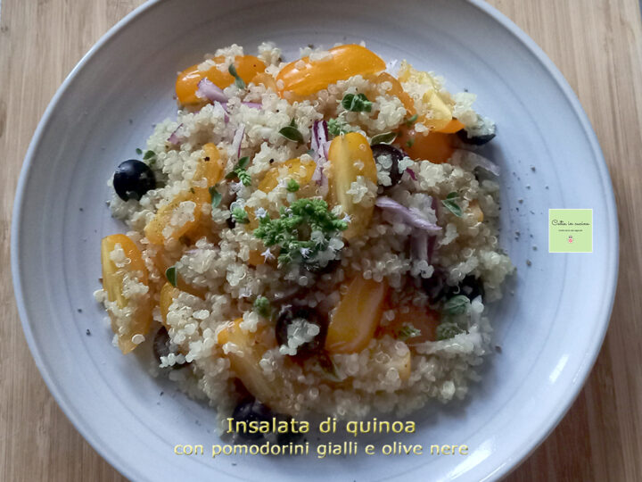 insalata di quinoa con pomodorini gialli