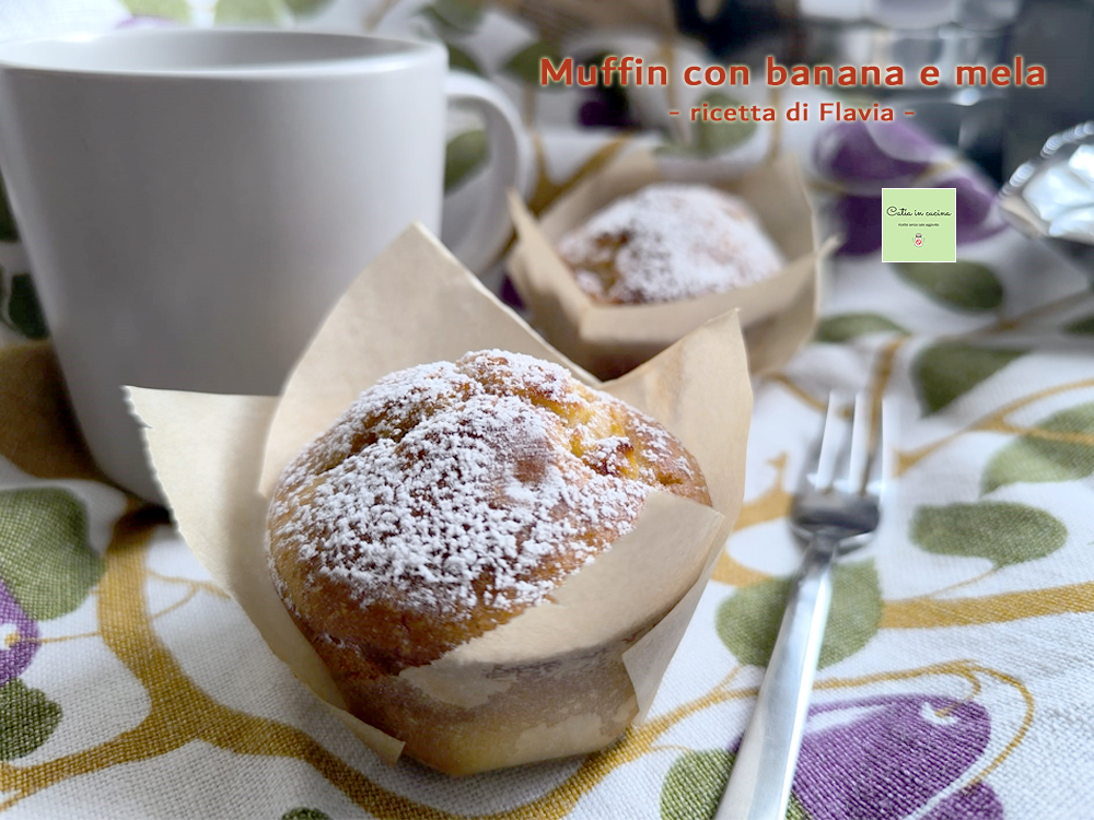 muffin con banana e mela