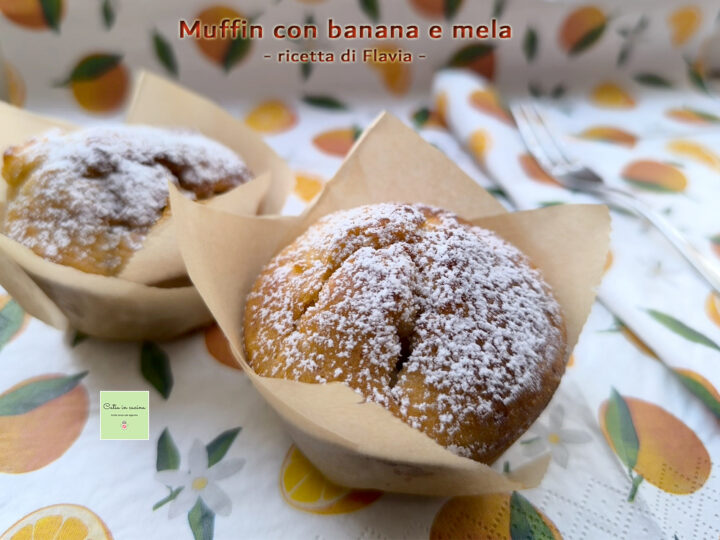 muffin con banana e mela
