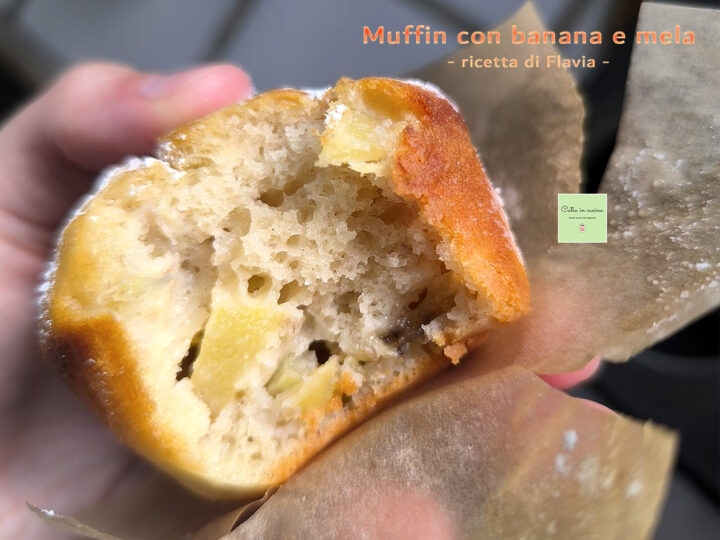 muffin con banana e mela
