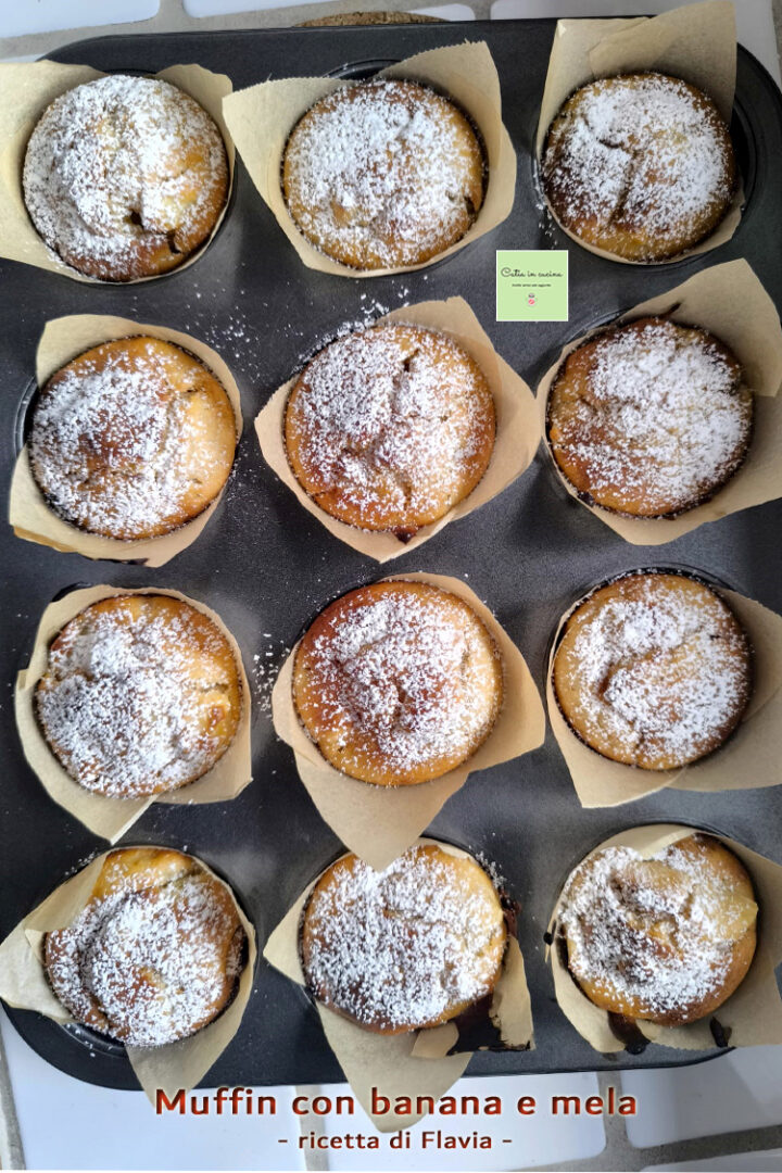 muffin con banana e mela