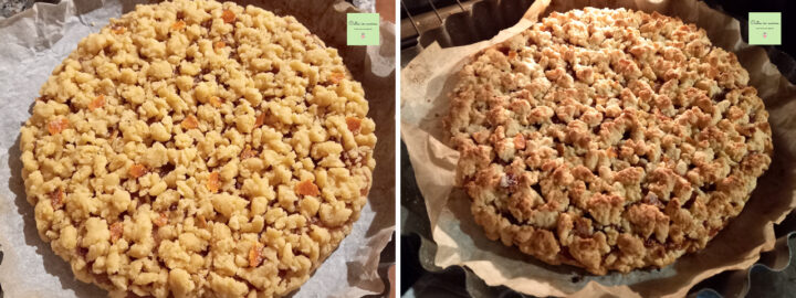 sbriciolata prima e dopo la cottura