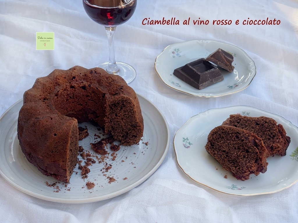 ciambella al vino rosso e cioccolato