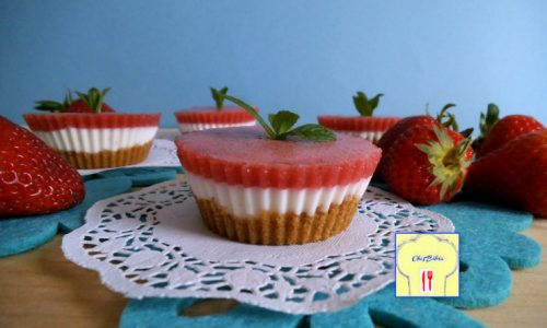 Mini cheesecake fragole e ricotta