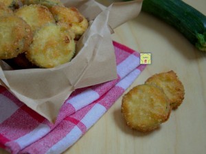 chips di zucchine fritte al formaggio