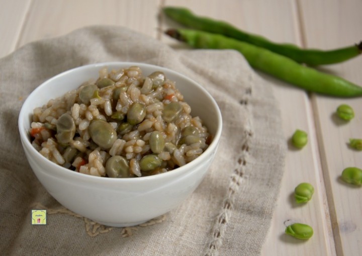 risotto con le fave fresche