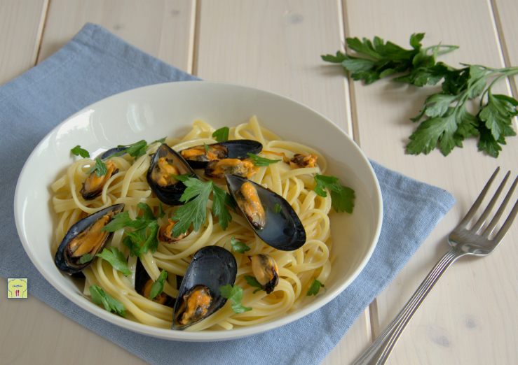 linguine con le cozze in bianco