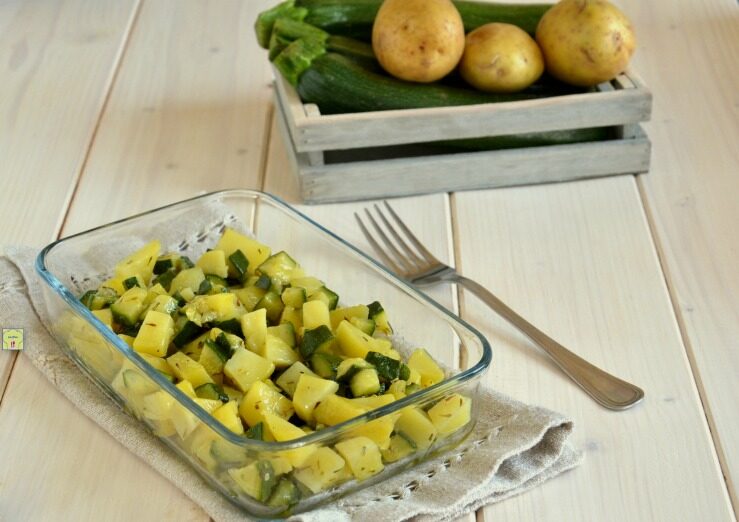 Patate e zucchine al microonde