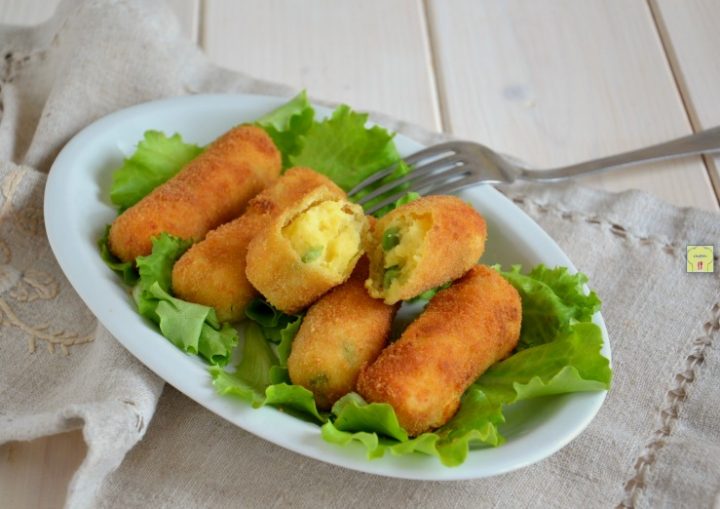 crocchette di patate e piselli