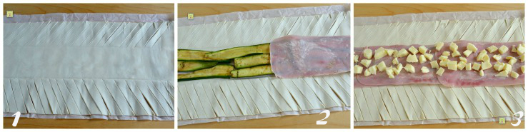 strudel di zucchine e prosciutto cotto pp1