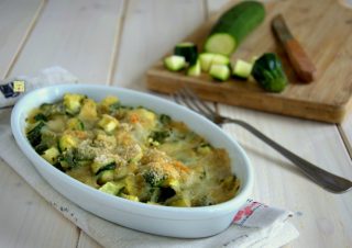 zucchine e mozzarella al forno