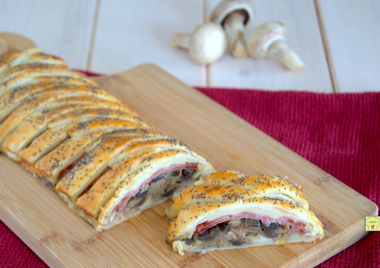 strudel funghi e speck