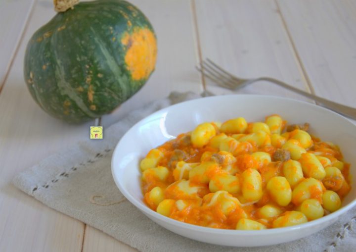 gnocchi cremosi zucca e salsiccia