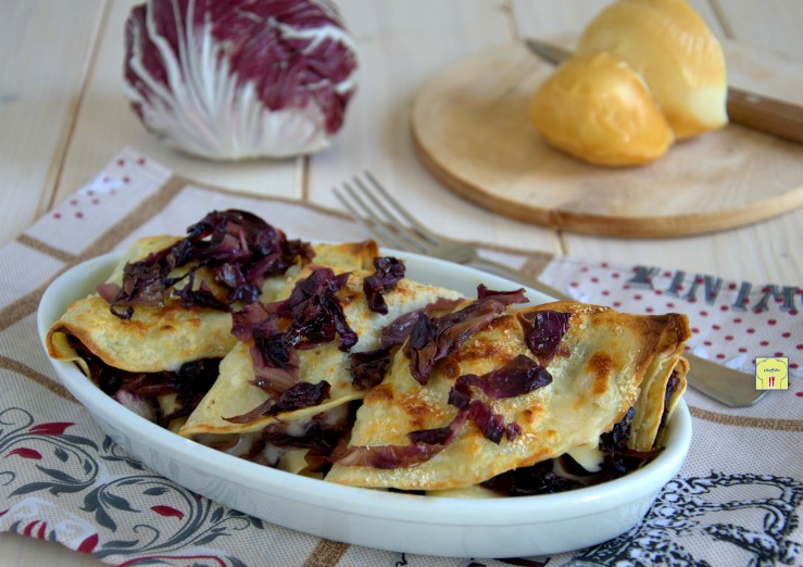 crespelle radicchio e scamorza affumicata