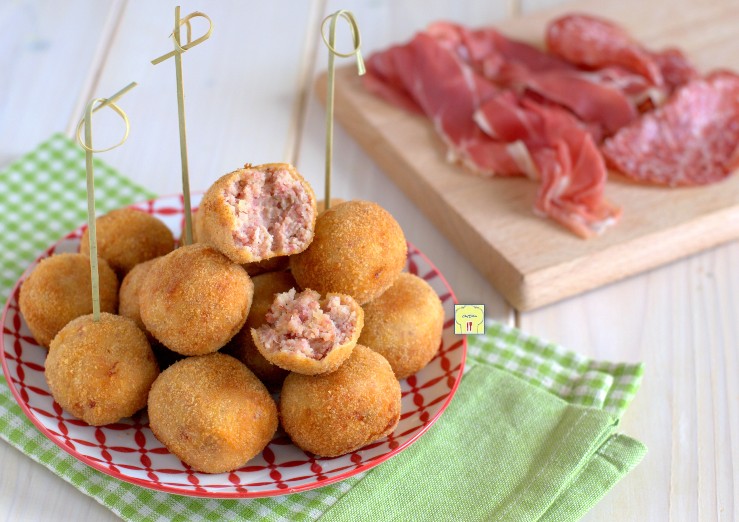 polpette di patate e salumi