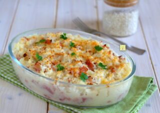 riso al forno prosciutto e mozzarella