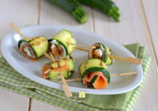 involtini di zucchine e salmone