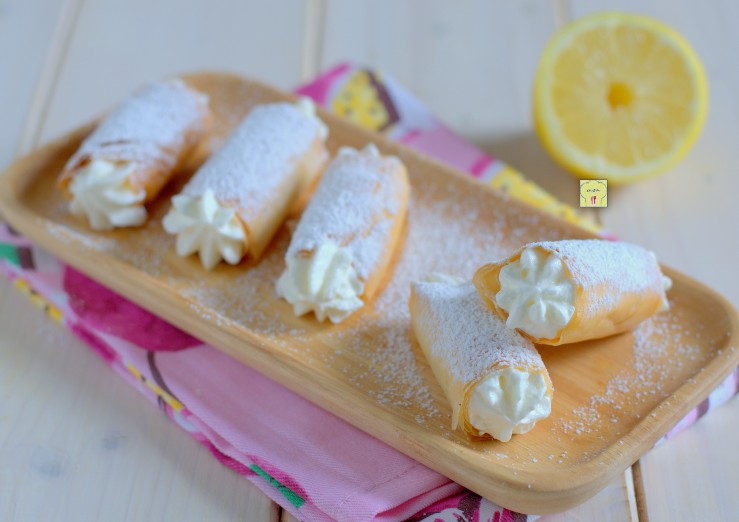 cannoli di pasta fillo paradiso al limone