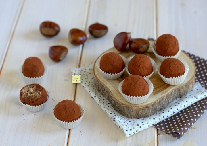 tartufi castagne e cioccolato
