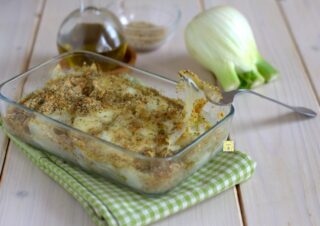 finocchi e mozzarella gratinati