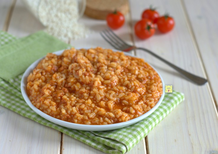 risotto salsiccia e pomodoro
