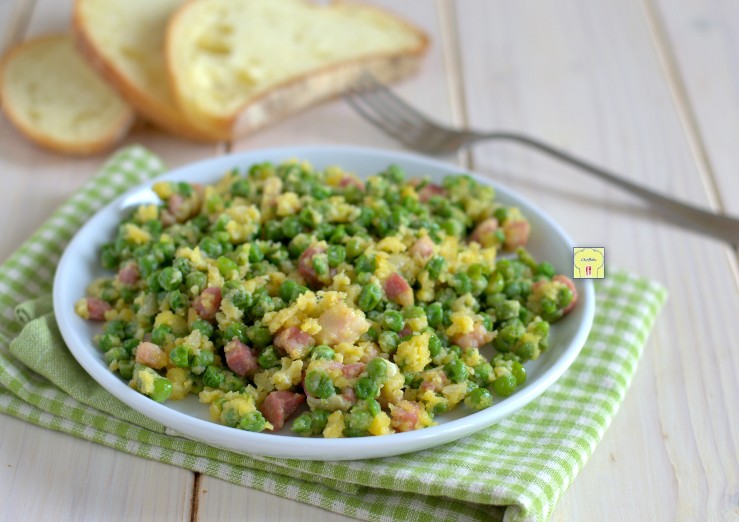 piselli uova e pancetta