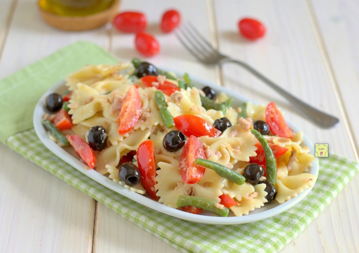 insalata di pasta tonno e fagiolini