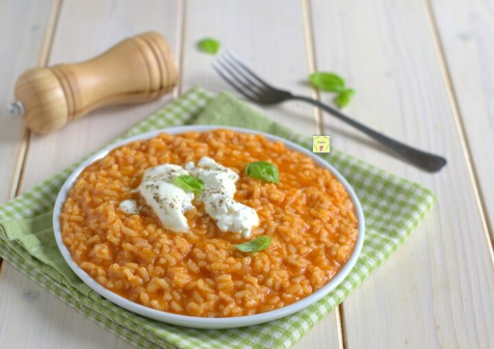 risotto pomodoro e burrata