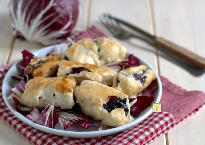 involtini di pollo radicchio e gorgonzola