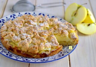sbriciolata mele e crema