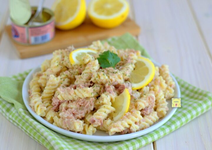 pasta fredda tonno e pesto di limoni
