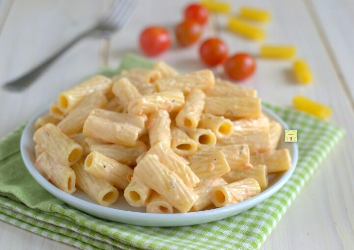 pasta philadelphia e pomodorini